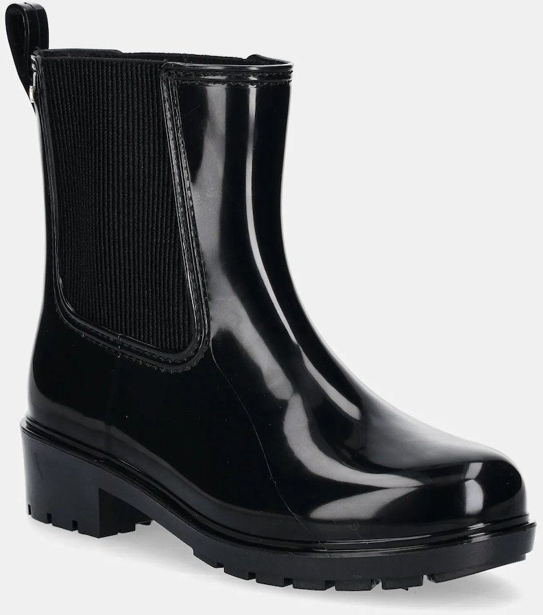 Gumáky Tommy Hilfiger FLAG HARDWARE RAINBOOT čierna farba, FW0FW08966