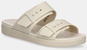 Šľapky Crocs Brooklyn Buckle Low zelená farba, 211215