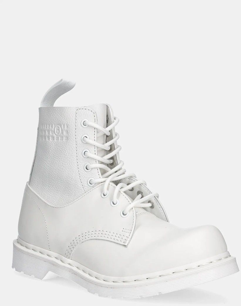 Kožené workery MM6 Maison Margiela x Dr. Martens biela farba, SH3WU0013