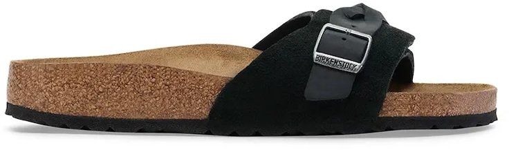Semišové šľapky Birkenstock Oita Braided čierna farba, 1030549