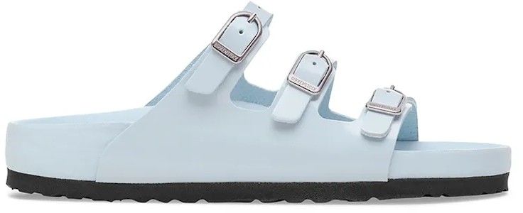 Kožené šľapky Birkenstock Florida EXQ D-Buckle modrá farba, 1030950