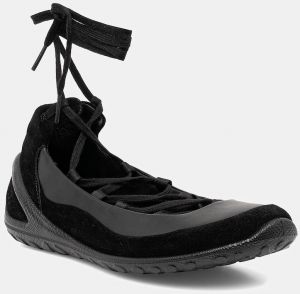 Kožené balerínky Ecco BIOM Lite Lace-Up čierna farba, 802453-51052
