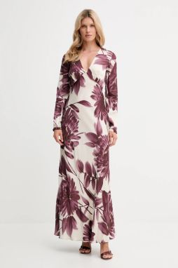 Šaty Twinset béžová farba, maxi, áčkový strih, 252TP2703