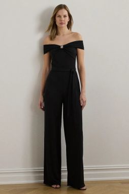 Overal Lauren Ralph Lauren čierna farba, španielsky výstrih, 200971129