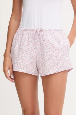Bavlnené pyžamové šortky Hollister Co. ružová farba, bavlnené, KI346-5076