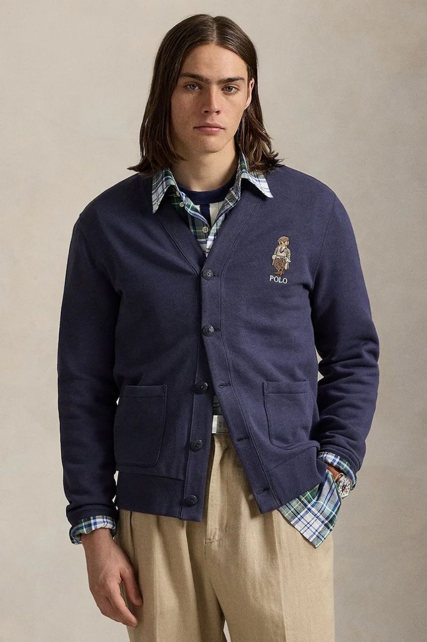 Mikina Polo Ralph Lauren modrá farba, s nášivkou, 710980316