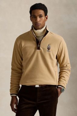 Mikina Polo Ralph Lauren béžová farba, s nášivkou, 710980308