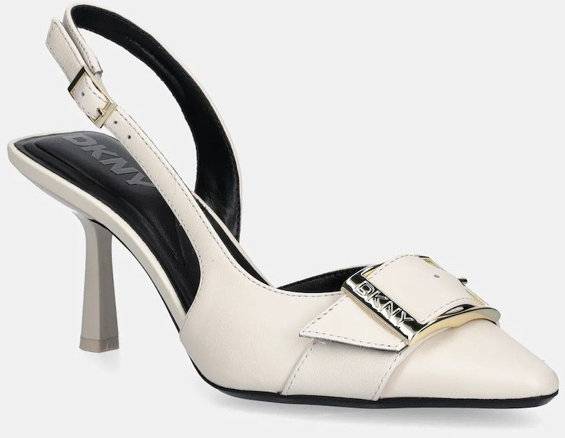 Kožené lodičky Dkny Neaira béžová farba, K3566348