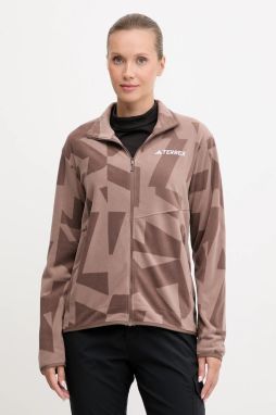 Športová mikina adidas TERREX Multi hnedá farba, vzorovaná, JN0997