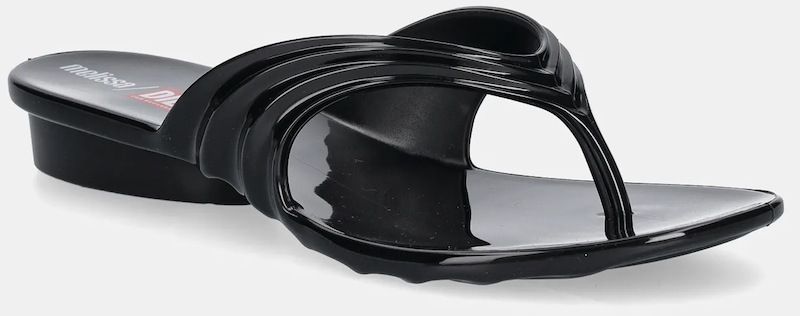 Šľapky Melissa MELISSA FLIP FLOP DIESEL AD čierna farba, na plochom podpätku, M 36151