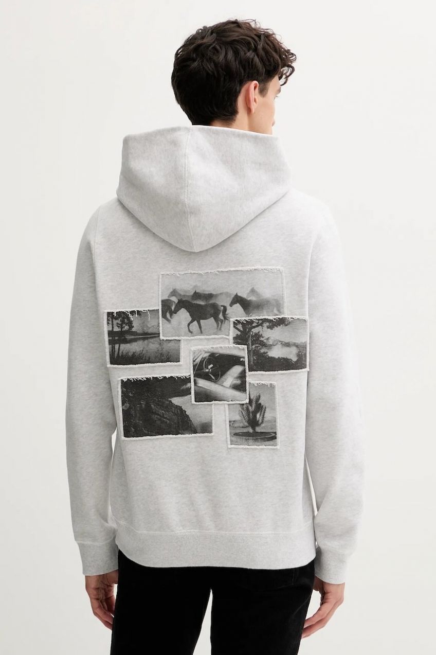 Mikina ZADIG&VOLTAIRE šedá farba, s kapucňou, jednofarebná, JMSS01307