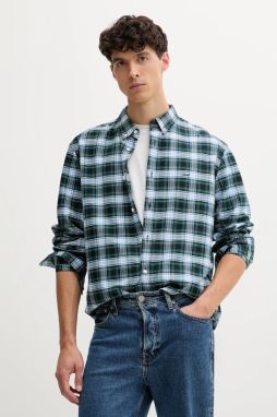 Bavlnená košeľa Levi's tmavomodrá farba, voľný strih, s golierom button-down, A7210