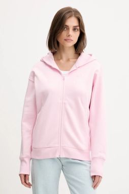 Mikina adidas All SZN ružová farba, s kapucňou, s nášivkou, JV7289