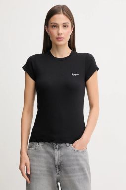 Tričko Pepe Jeans MERIDA dámske, čierna farba, PL506037