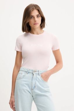 Tričko Guess Jeans dámske, ružová farba, W5YI24 J1314