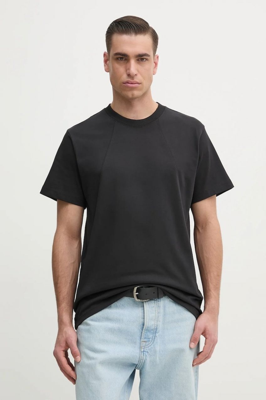 Bavlnené tričko G-Star Raw pánske, čierna farba, jednofarebné, D26449-C784