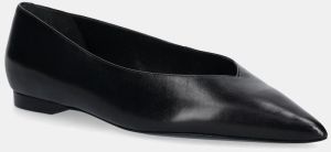 Kožené balerínky Patrizia Pepe čierna farba, 8Z0110 L166 K103