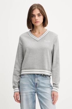 Mikina Guess Jeans šedá farba, s nášivkou, W5YQ18 K68I4