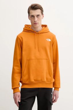 Mikina The North Face Simple Dome oranžová farba, s kapucňou, s potlačou, NF0A89FCBRO1