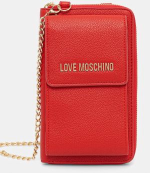 Peňaženka Love Moschino dámska, červená farba, JC5701PP1NLD0500