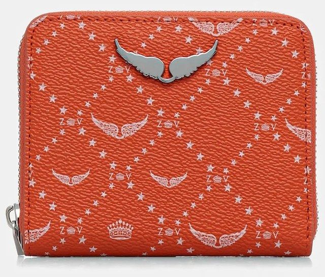Peňaženka ZADIG&VOLTAIRE dámska, oranžová farba, LWSG03640