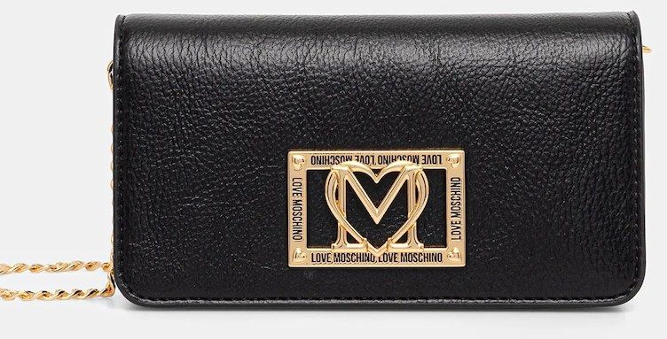 Peňaženka Love Moschino dámska, čierna farba, JC5602PP1NLI0000