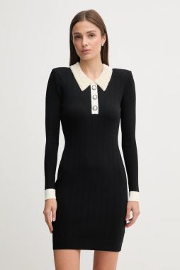 Šaty Gaudi čierna farba, mini, priliehavé, 521FD13007