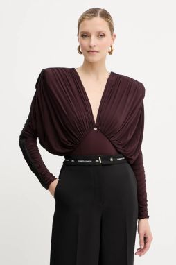Body Elisabetta Franchi bordová farba, jednofarebné, BO00556E2