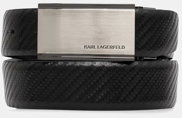 Kožený opasok Karl Lagerfeld čierna farba, 554433.815302