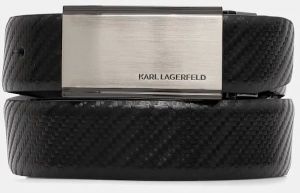 Kožený opasok Karl Lagerfeld čierna farba, 554433.815302