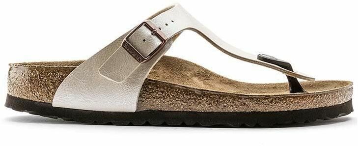 Šľapky Birkenstock Gizeh dámske, béžová farba, na plochom podpätku, 943871