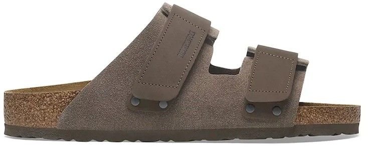 Kožené šľapky Birkenstock Uji pánske, zelená farba, 1029200