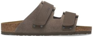 Kožené šľapky Birkenstock Uji pánske, zelená farba, 1029200