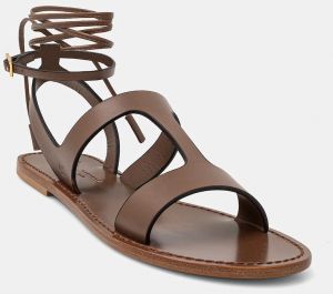 Kožené sandále Weekend Max Mara LEMMA dámske, hnedá farba, 2515521075600