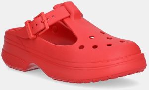 Šľapky Crocs Classic Mary Jane Clog dámske, červená farba, na platforme, 210581-6ZR