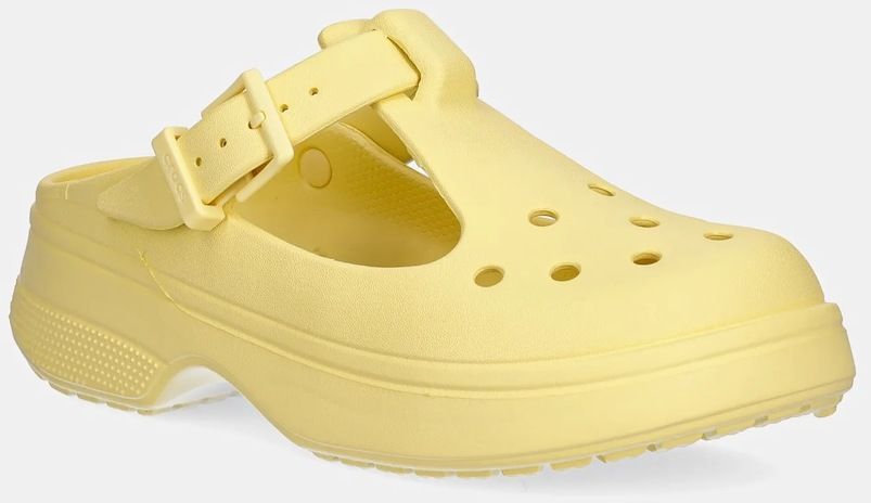 Šľapky Crocs Classic Mary Jane Clog dámske, žltá farba, na platforme, 210581-78R