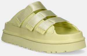 Šľapky UGG Goldenglow Slide zelená farba, na platforme, 1167430-GLDN