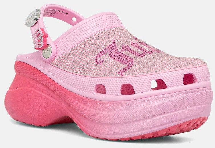 Šľapky Crocs Juicy Couture Bae Clog ružová farba, na platforme, 211104.90H