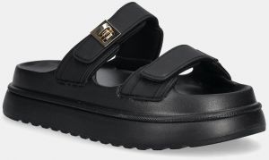 Šľapky Steve Madden Bigschmona-J čierna farba, na platforme, SM11003858