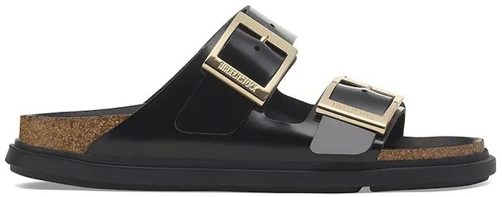 Kožené šľapky Birkenstock Arizona Droplet Buckle čierna farba, 1029353