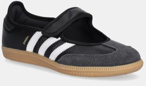 Kožené balerínky adidas Originals Samba Jane čierna farba, JQ6445