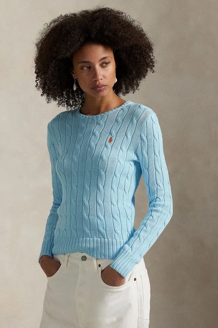Sveter Polo Ralph Lauren modrá farba, 211971869
