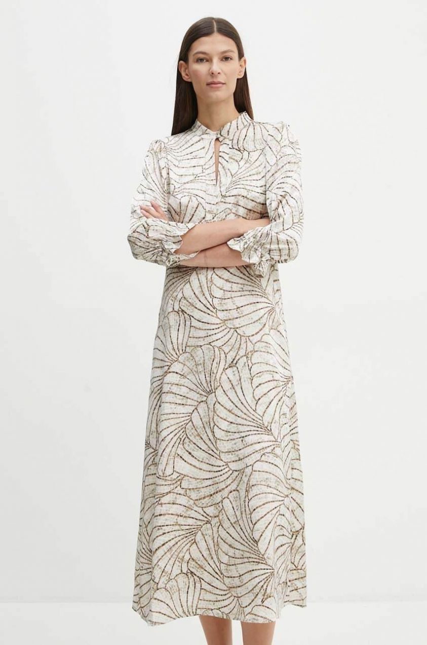 Šaty Bruuns Bazaar AcaciaBBClarenas dress midi, rovný strih, BBW4028