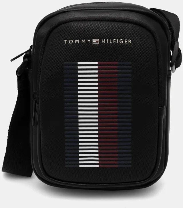 Malá taška Tommy Hilfiger čierna farba, AM0AM12977