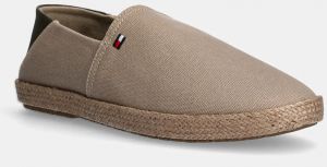 Espadrilky Tommy Hilfiger HILFIGER ESPADRILLE CORE TEXTILE zelená farba, FM0FM05353
