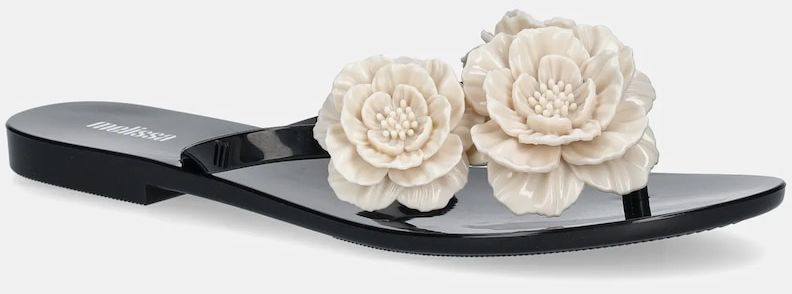Šľapky Melissa MELISSA HARMONIC SPRINGTIME AD dámske, čierna farba, M.35704.T136