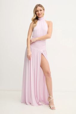 Šaty Elisabetta Franchi ružová farba, maxi, áčkový strih, ABR2751E2