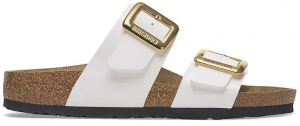 Šľapky Birkenstock Sydney Patent Cushion Buckle dámske, biela farba, 1029452