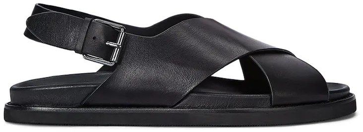 Kožené sandále Polo Ralph Lauren Zane pánske, čierna farba, 803961444002