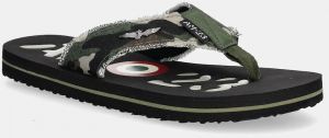 Šľapky Aeronautica Militare SC310CT3593 pánske, zelená farba, SC310CT3593
